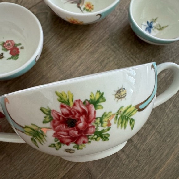 Anthropologie Lou Rota Mother Nature Floral Measuring Cups Set of 4 New With Tag - Picture 6 of 12